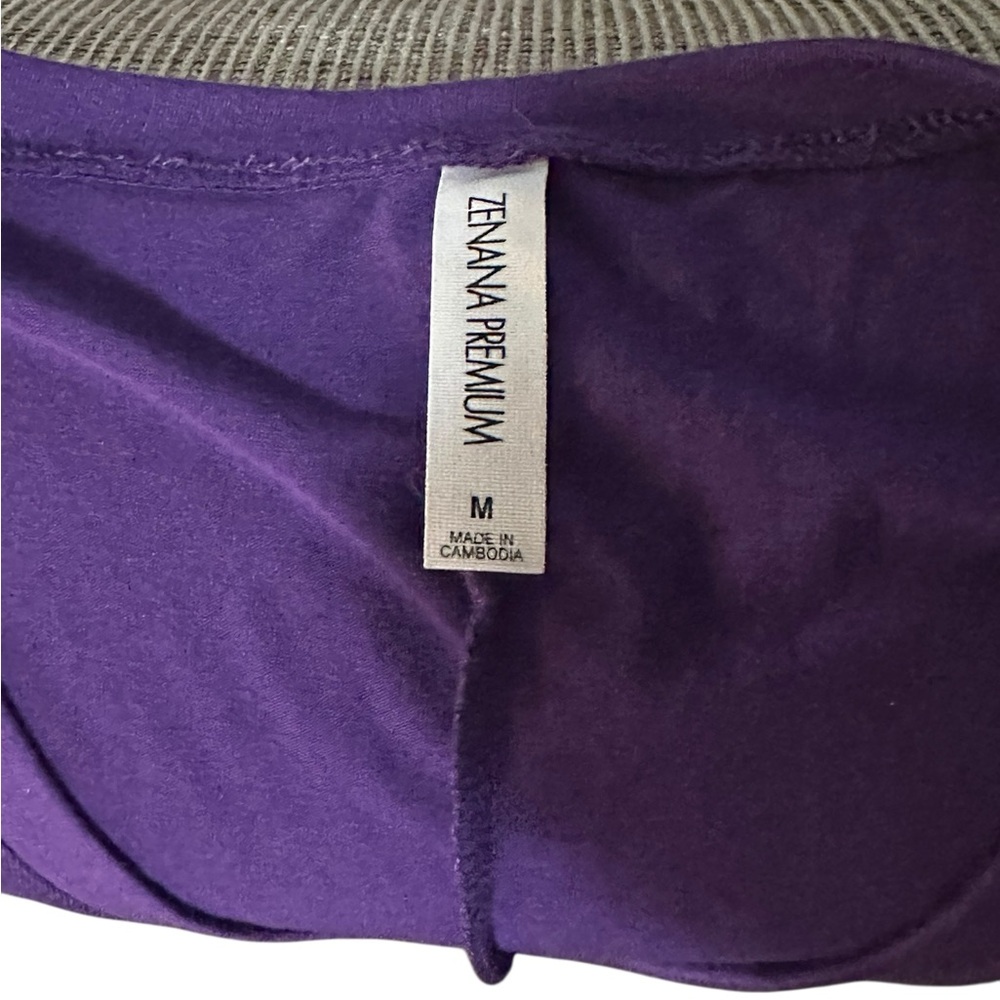 Zenana Outfitters Deep Purple V-Neck Tunic size medium - Picture 4 of 6